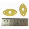 3-pack Gold Ovoid Flat-profile Jack Plates