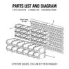 30 Bin Wall Mount Storage Rack for Garage Shed Warehouse Hardware Tools Nails