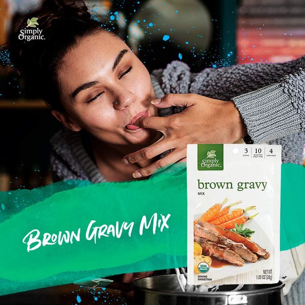 Simply Organic Brown Gravy Mix, Certified Organic, Gluten-Free | 1 oz | Pack of 12