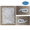 White Plastic Curtain Hooks - 100PCS for Door, Window, Shower