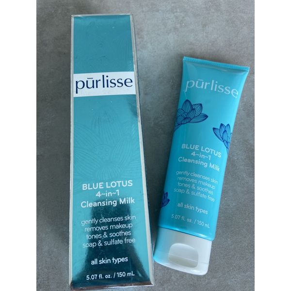 NIB Purlisse Blue Lotus 4 in 1 Cleansing Milk  5.07 Fl Oz (Full Size)