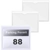 DOETYD 2 Pack Square Permit Holders Car Parking Permit Holder, Work Pass Holder, 10.5 x 10.5cm