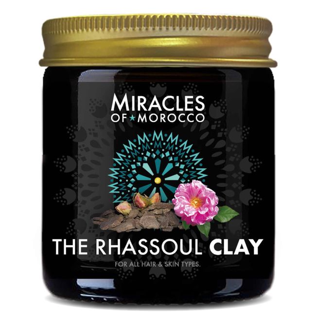 Miracles of Morocco Moroccan Ghassoul Clay Mask - Organic Natural Facial Mask and Skin Care Treatment - Anti-Aging Mud Mask Heals Dry & Oily Skin, Acne, Eczema & Psoriasis - 7 Oz.