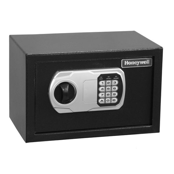 HONEYWELL - 5101 Steel Security Safe with Hotel-Style Digital Lock, 0.27-Cubic Feet, Black