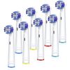 ELNORTH Brown Oral B Compatible Electric Toothbrush, Replacement Brush, Basic Brush, 8 Pieces, White, Perfect Model