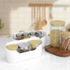 QWORK® 2-Pack Kitchen Cupboard Door Storage Box, Self-Adhesive Wall Mounted Organizer, for Kitchen, Bathroom, Fridge