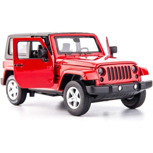 TGRCM-CZ Diecast Model Cars Toy Cars, Wrangler Rubicon 1:32 Scale Alloy Pull Back Toy Car with Sound and Light Toy for Girls and Boys Kids Toys (Red)