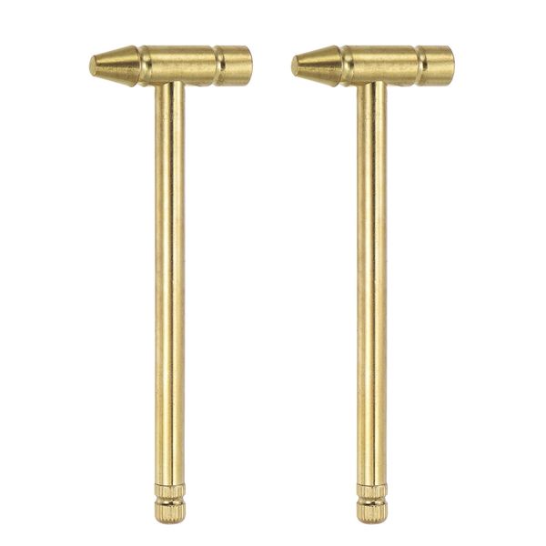 sourcing map 2pcs Mini Multifunction Copper Hammer 160x52mm Small Brass Nail Pulling Hammers