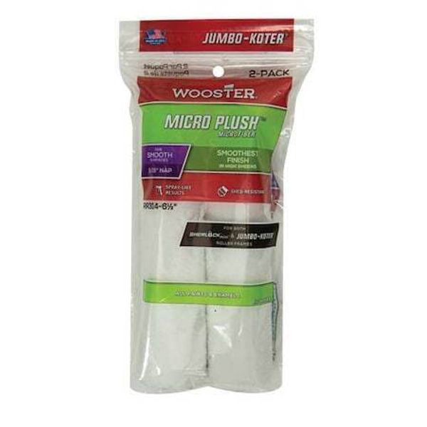 Wooster Rr314-6-1/2 6-1/2" Mini Paint Roller Cover, 5/16" Nap, Microfiber, 2 Pk