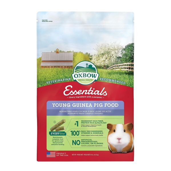 Oxbow Essentials Guinea Pig Food 10 Pound Complete Feed Lower Protein Calories