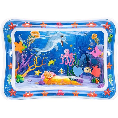 Baby Toys: Tummy time Water mat for Babies | Inflatable Baby Water Play mat Supports Sensory Development, Strengthen Muscles