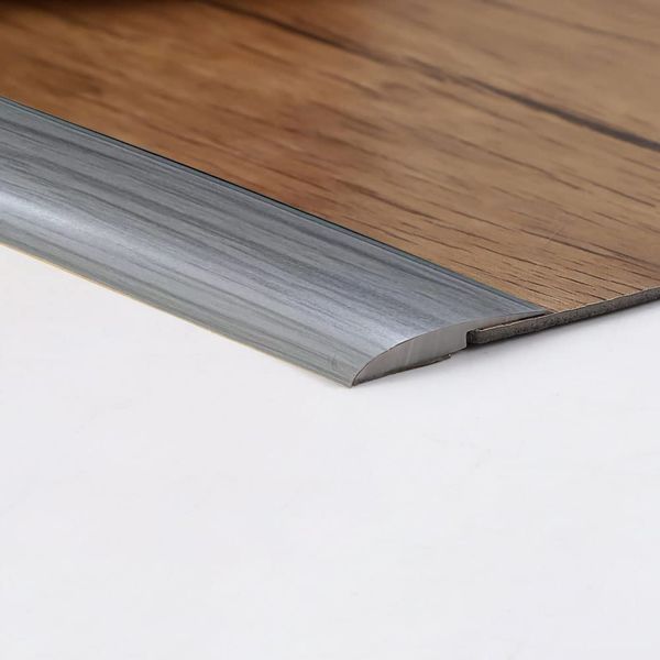 2M Self Adhesive Carpet Edge Strip PVC Floor Transition Strips Door Threshold Strips Edging Trim Strip Laminate Door Strip Floor Strip <5mm Threshold Transition,Grey Wood Grain