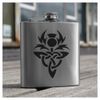 Art Pewter Celtic Thistle (knot) engraved 6oz Hip Flask Box Set (S)