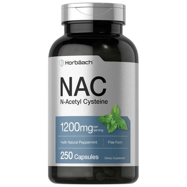 NAC N Acetyl Cysteine 1200mg | 250 Caplets | Non-GMO, Gluten Free | by Horbaach