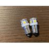 2 New Warm White Screw Base LED Lamp Light Bulbs 6v 6.3v 8v replace #40 #46 E10