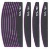 Nail Files, Professional Nail File,12PC 100/180 Grit Double-Sided Emery Board Nail File Set, Washable Nail Files Tools for Manicure (Black)