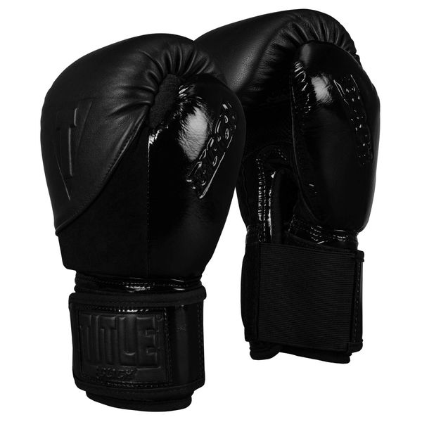 TITLE BLACK Blitz-Fit Boxing Gloves, Black, 16 oz