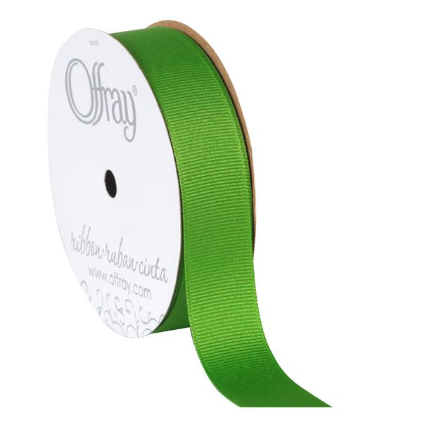 Berwick Offray 530801 Grosgrain Ribbon, Apple Green