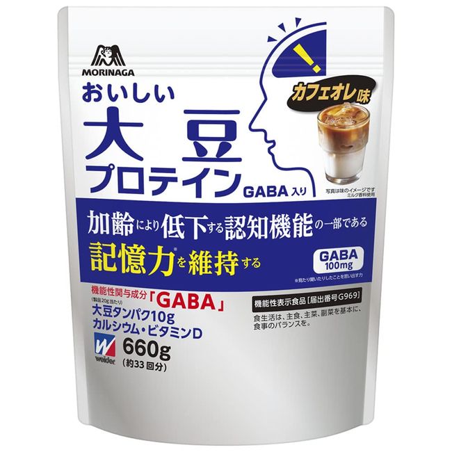 Morinaga delicious soy protein with GABA cafe au lait flavor 660g (about 33 times)