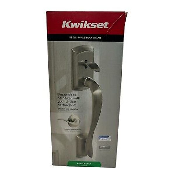 Kwikset Avalon Handle Set with Tustin Door Handle in Satin Nickel 98150-002 (OB)