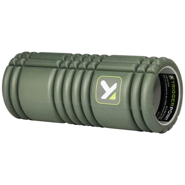 TRIGGERPOINT 216500 OLIVE 216500 Trigger Point Grid Foam Roller (R), Length 13.0 inches (33 cm), Standard Model, Myofascial Release, Japanese Genuine Product