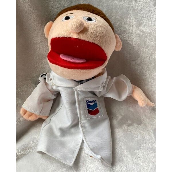 Chevron Science Rocks White Lab Coat Scientist Boy Hand Puppet Doll Plush