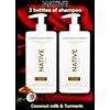 2pk NATIVE Coconut Milk & Turmeric Curl Care Shampoo 487ml Each