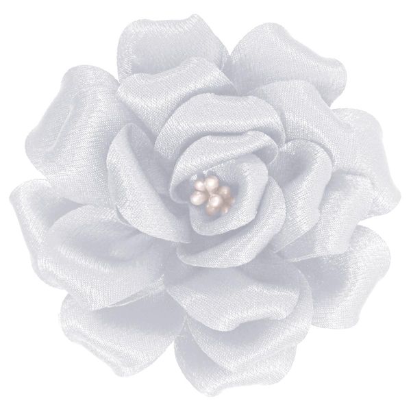 Mecool Rose Hair Clip for Weddings Brooch Corsage Hair Head Clip on Flowers for Hair Jewellery Barrette Hair Decorations for Women Accessories | Hair Clips Girls-White