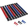 9PC Socket Organizer Holder Tool Storage Rail Rack 1/4" 3/8" 1/2" Industrial 14"
