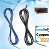 2PC 119" Temperature Probe Sensor for Commercial Refrigerator Freezer Black Blue