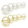 Mini Favour Wire Baskets in Gold or Silver[Gold,Oval,Single]