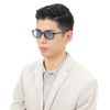 EVERNEVER AZ Label EVAZ-004C1-14 Men's Sunglasses for Driving, Polarized Sunglasses, Stylish, Day and Night Use, Square, UV Protection, Light Color, Thin, Black, Slightly Small to Regular Size)