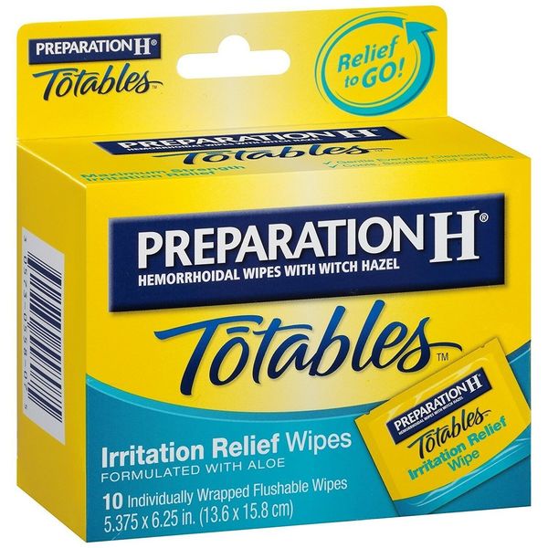 Preparation-H Hemorrhoidal Wipes with Witch Hazel Formulated with Aloe 10 Count