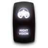 Night Vision - White - Laser Etched Toggle Switch 20A 12V - Vertical Rocker Switch 5-Pin DPST