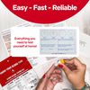 Eldoncard INC Blood Type Test (Complete KIT) - Find Out if You are A, B, O, AB & RH- Results in Minutes - Air Sealed Envelope, Safety Lancet, Micropipette, Cleansing Swab - 1 Pack