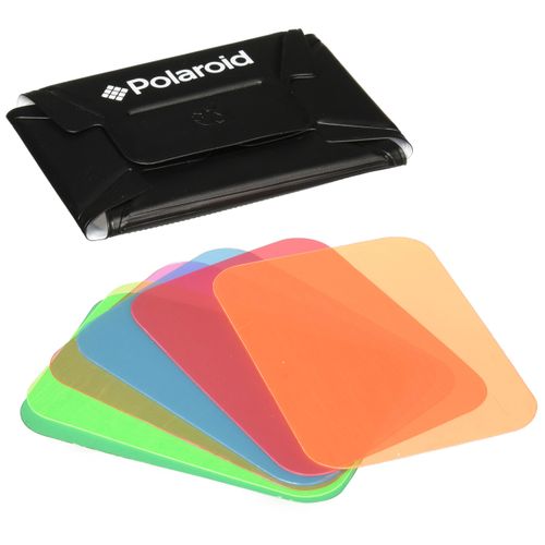Polaroid Universal Gel Soft Box Diffuser (Includes Blue, Red, Green, Amber, Yellow & Pink Gels) For Canon EOS, Nikon, Olympus, Pentax, Sony, Sigma, & Other External Flash Units