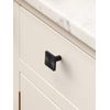 SORWDUERM 2 Pack Black Cabinet Knobs Square Drawer Pulls Bathroom Dresser Handles Hardware Zinc Alloy