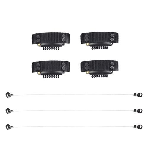 3 Pcs Invisible Elastic Wire Fishing Line with 4 Pcs Stickable Wig Clips for Hair Extensions (Black)