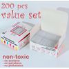 100% Non Acetone Nail Polish Remover Pads Individually Wrapped 200 Pack Bulk Set