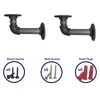 Pipe Bracket - Rustic, Industrial, Heavy Duty 3/4 Inch Pipework Raw Metal (B19) (2)