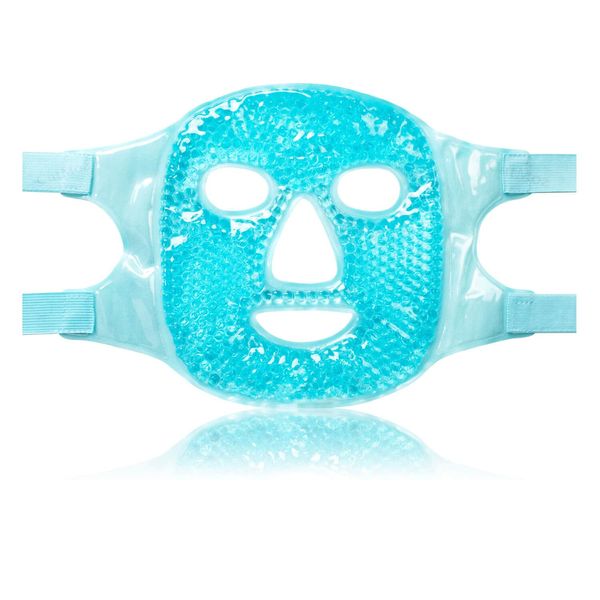 CatMoz Gel Face Mask, Cooling Sensation, Soothes Skin, Relieves Swelling, Hot and Cold Beauty Pack, Reusable (Blue)