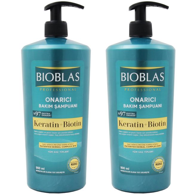 Bioblas Keratin Ve Biotin Onarıcı Bakım Şampuan 900 ml 2 ADET