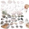 40 Piece Acrylic Wall Sticker, Removable Oval Mirror Sheets for Decorative Scenes