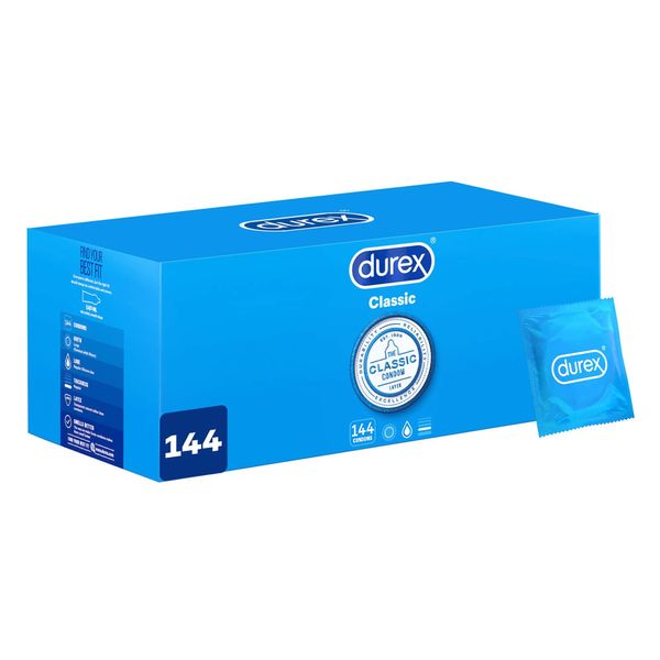 Durex Condoms Big Box, 144 Condoms Bulk , Online-Only Exclusive Handy Box of 144 Condoms, great to store Condoms