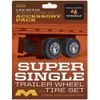 Pegasus Hobbies 1/25 Super Single Trailer Wheel & Tire Set (4), MOE1018