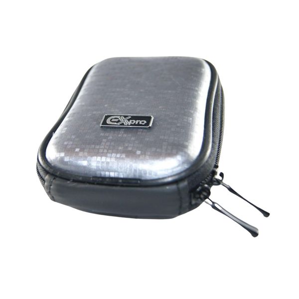 Ex-Pro® Expression Collection - Silver Matrix - Hard Clam Shock Proof Digital Camera Case Bag CR5079I for Casio Exilim