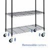 2PCS 5-Layer Shelf Steel Wire Tier Layer Shelving Black Holder Storage Rack