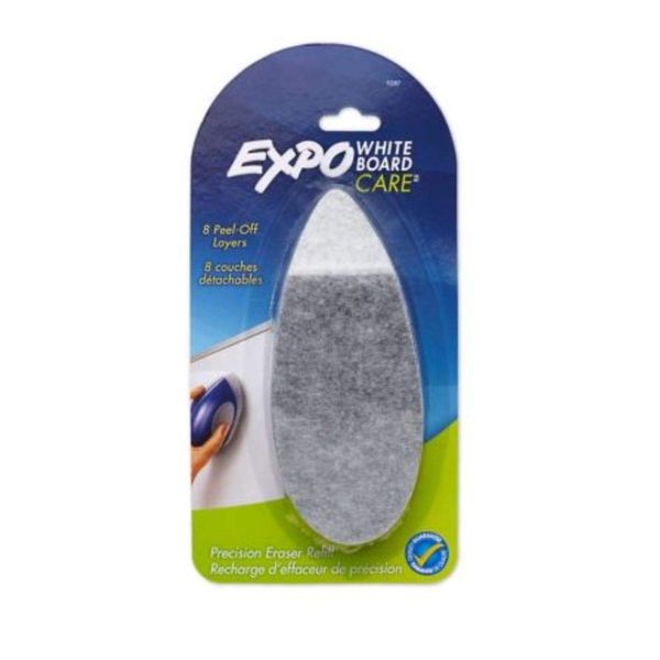 EXPO : Dry Erase Precision Point Eraser Refill Pad, Felt, 9 3/4w x 3 1/4d -:- Sold as 2 Packs of - 1 - / - Total of 2 Each