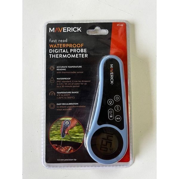 Maverick PT-55 Waterproof Digital Instant Read Cooking Probe Meat Thermometer