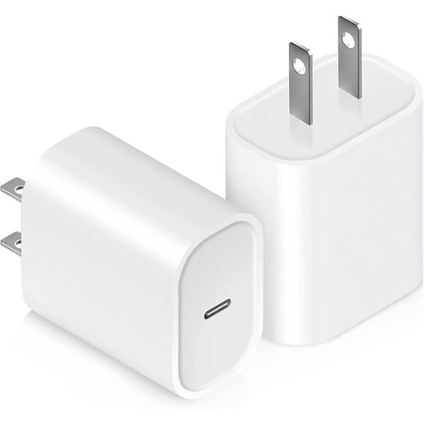 USB C Charger Block 20W, Ocupwei PD 3.0 Fast Charging Wall Charger USBC Power Adapter Type C Brick Cube for iPhone 16/16Pro/16Pro Max/16Plus/15/14/13/12/11, iPad, Samsung, Google[2 Pack]